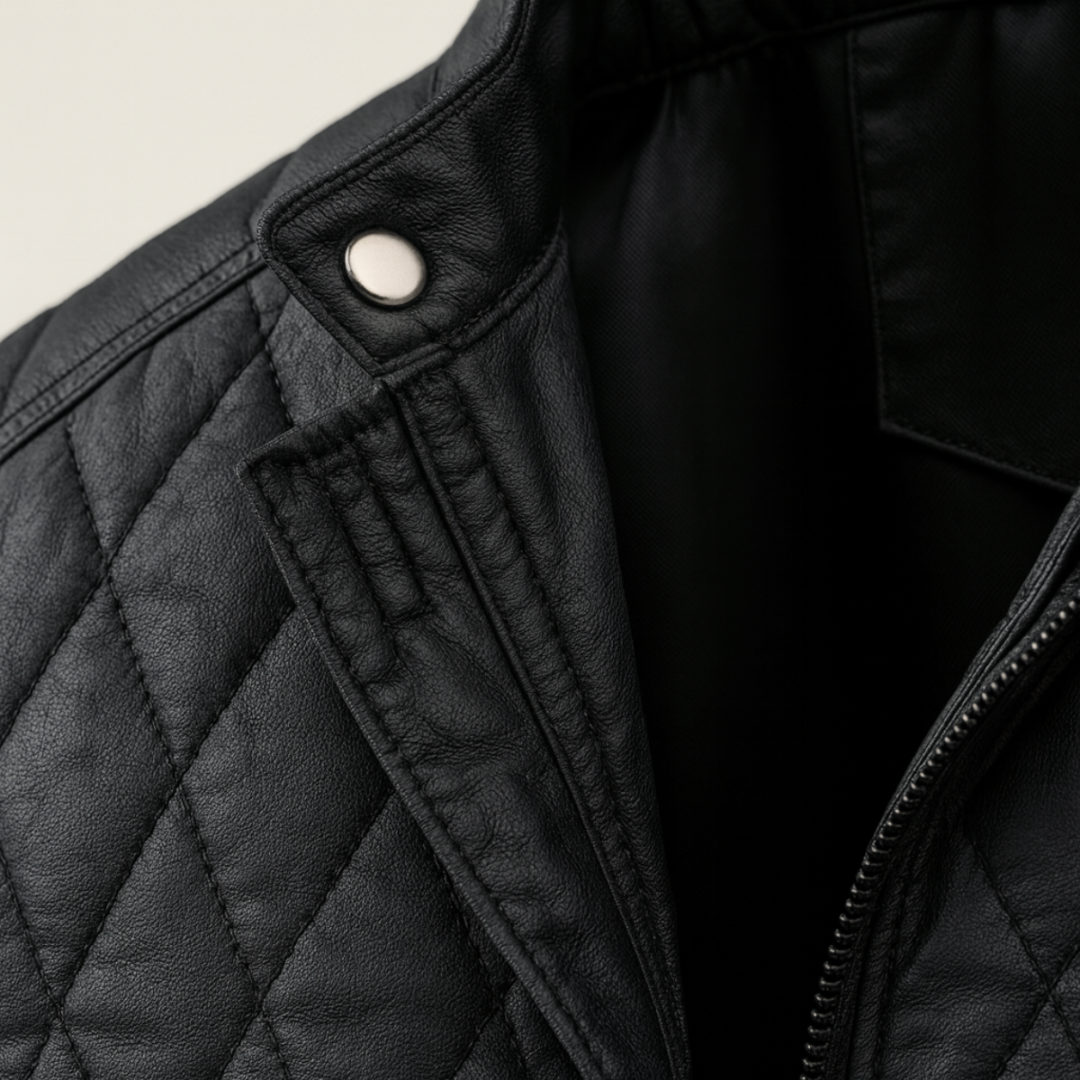 Ash | Men's Quilted Leather Jacket Black