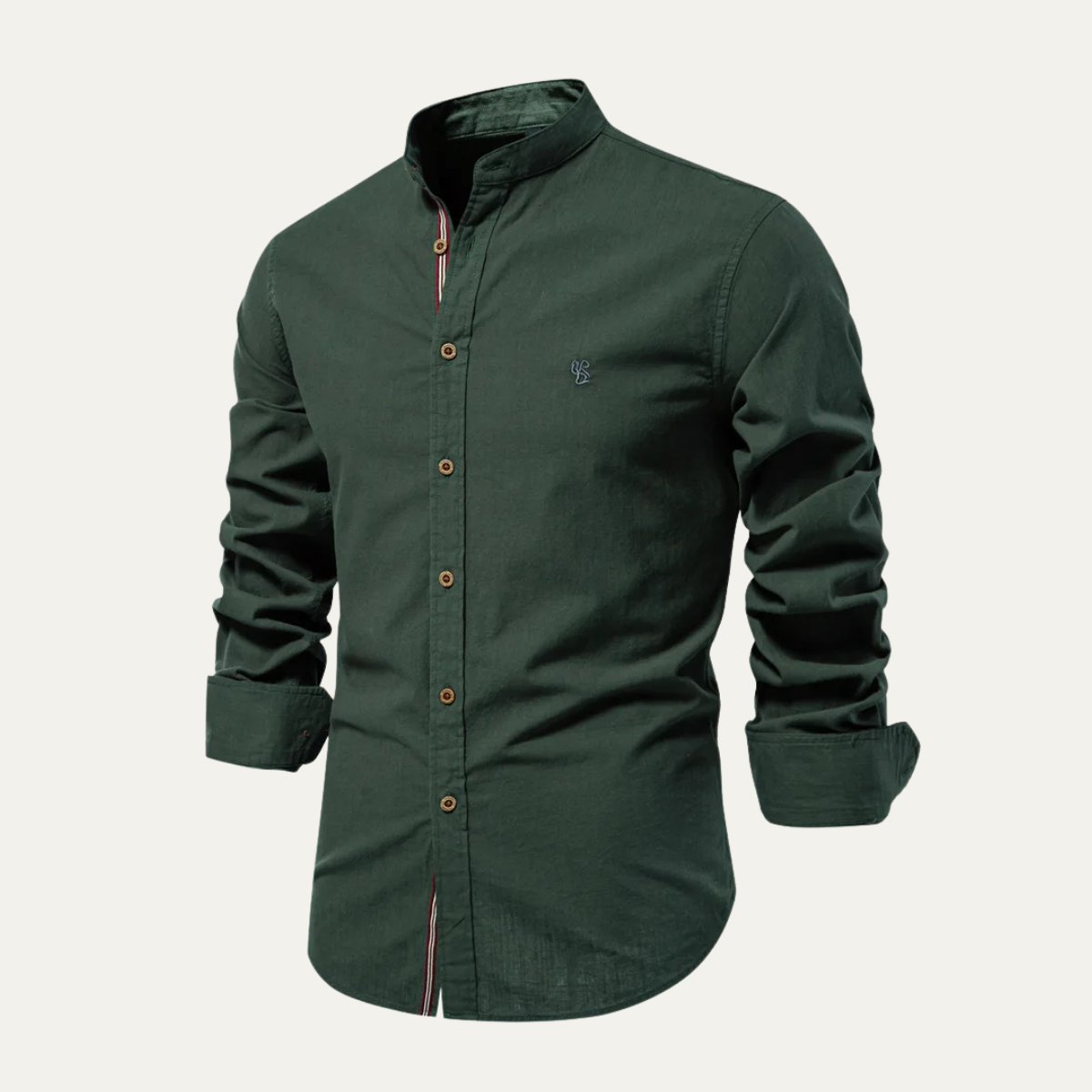 Beau | Men's Casual Cotton Button Up Shirt Black
