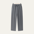 Dama Washington Callum men's relaxed linen pants gray drawstring - front view
