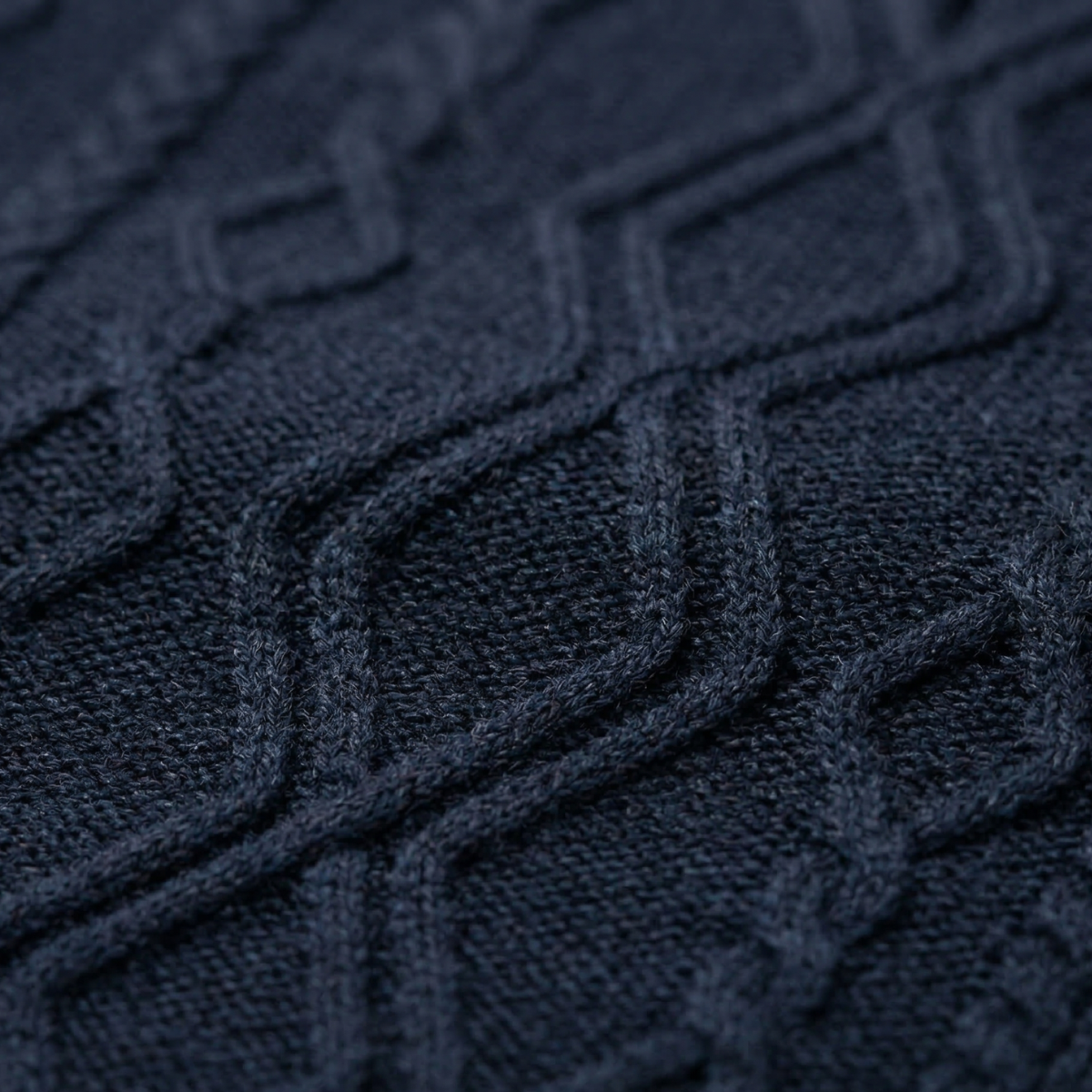 Landon | Men's Cable Knit V Neck Sweater Vest Navy