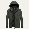 Dama Washington Ada men's waterproof rain jacket hooded gray windbreaker - front view