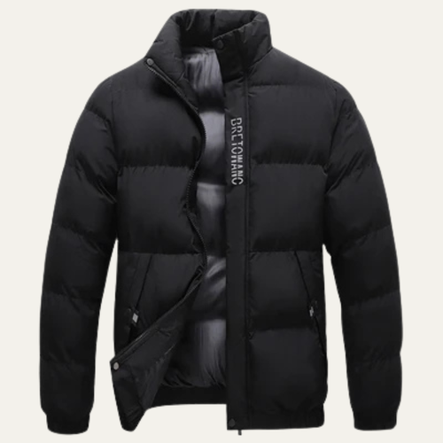 Dama Washington Axel men's puffer jacket black quilted winter warm - front view
