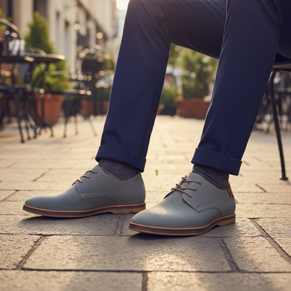 Stella | Men's Suede Oxford Shoes Black Lace Up