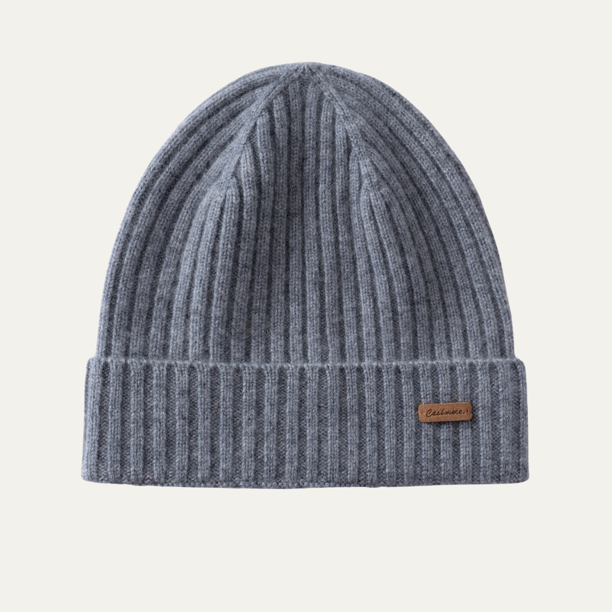 Axel | Men's Ribbed Knit Cashmere Beanie Cream