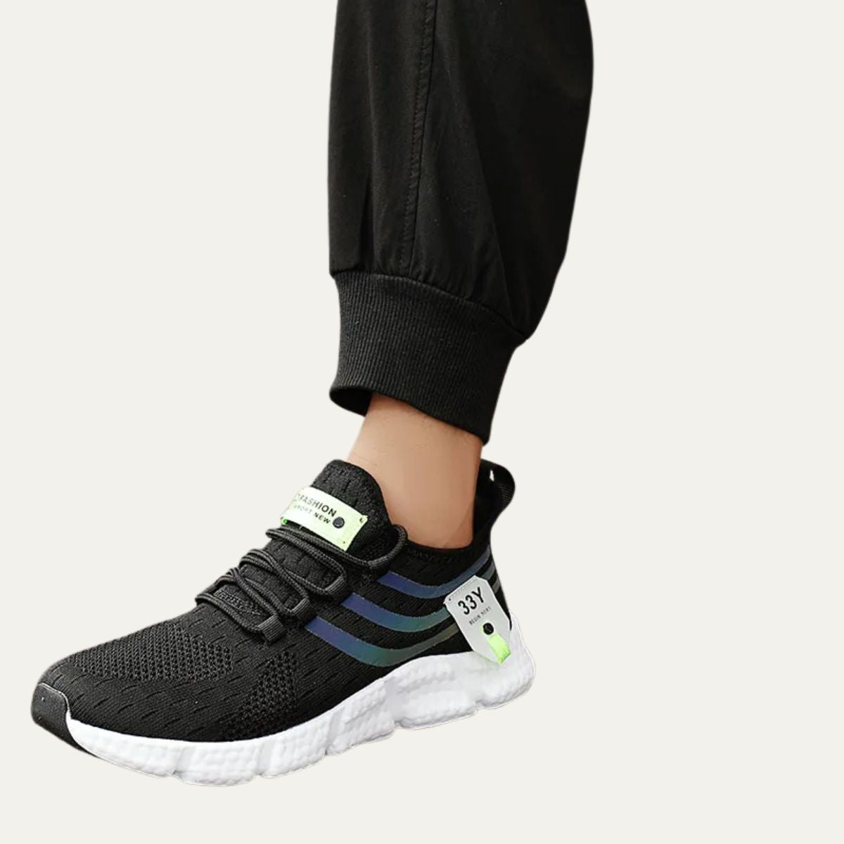 Ash | Men's Athletic Running Shoe Black White Cushioned Trainers