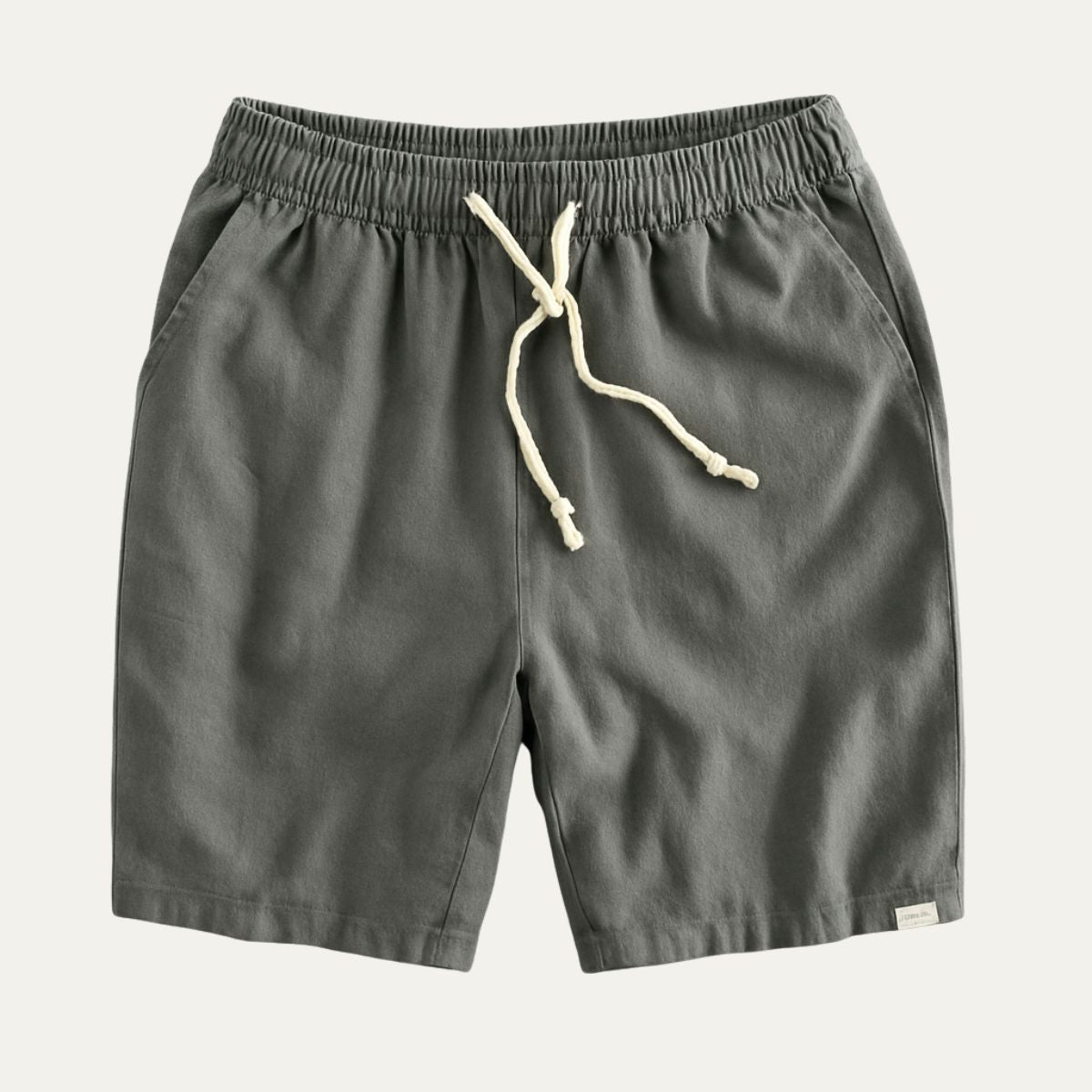 Bram | Men's Linen Shorts Cream Relaxed Fit Drawstring