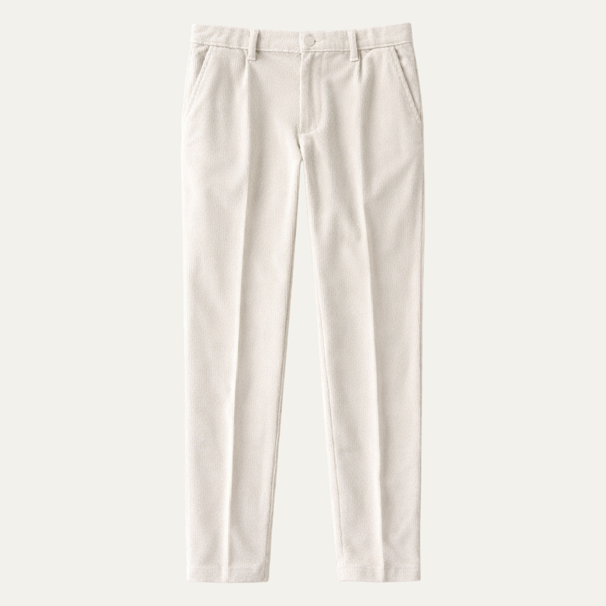 Jasper | Men's Cream Corduroy Pants Relaxed Fit Casual