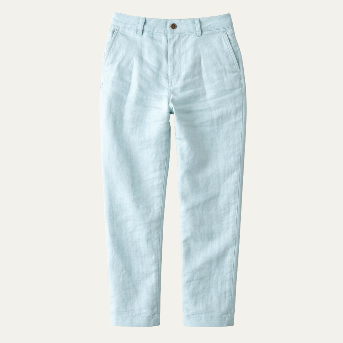 Rhys | Men's Linen Pants Light Blue Straight Leg Ankle