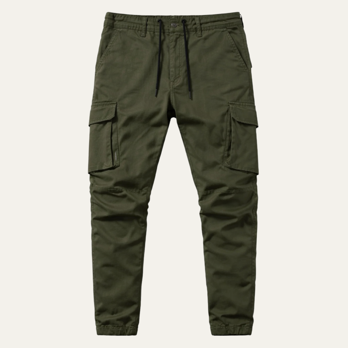 Axel | Men's Cargo Pants Olive Green Slim Fit Tapered