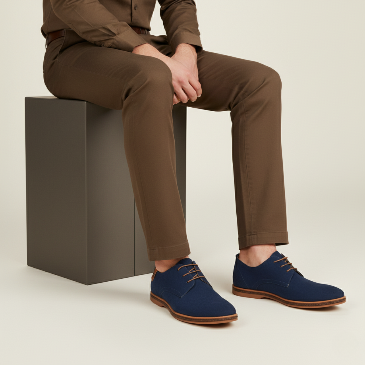 Stella | Men's Suede Oxford Shoes Black Lace Up