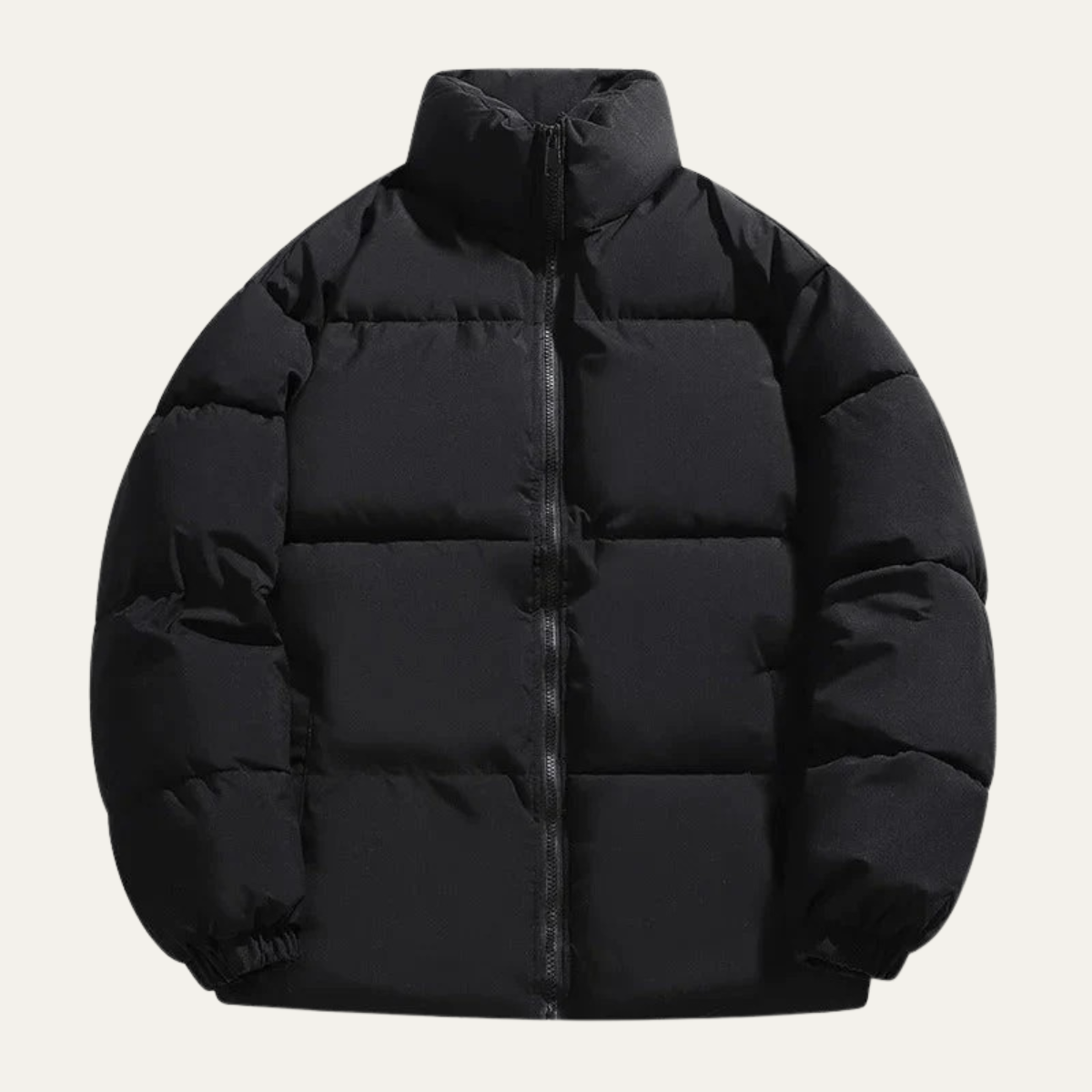 Flint | Men's Puffer Jacket Cream Oversized Quilted