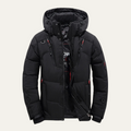 Dama Washington Axel men's puffer jacket black hooded winter insulated - front view