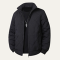 Dama Washington Axel men's quilted puffer jacket black stand collar - front view