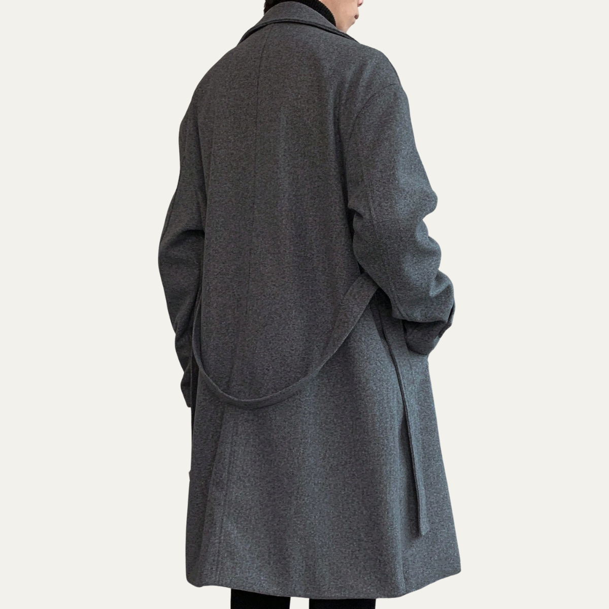 Nash | Men's Wool Overcoat Black Long