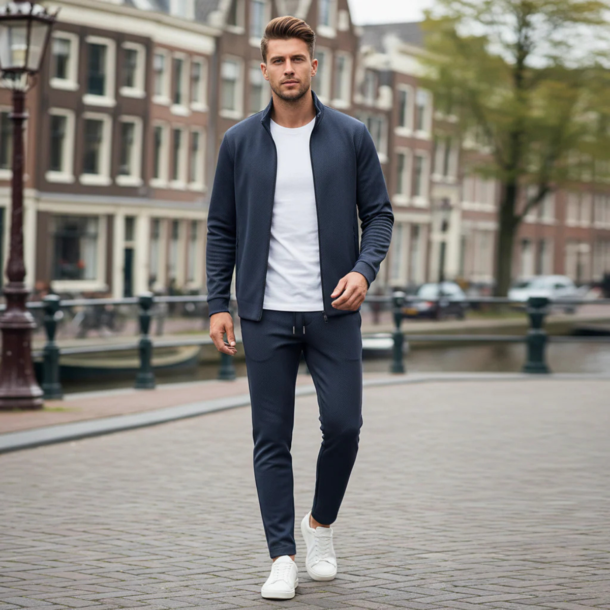Axel | Men's Lightweight Zip Up Jacket Black