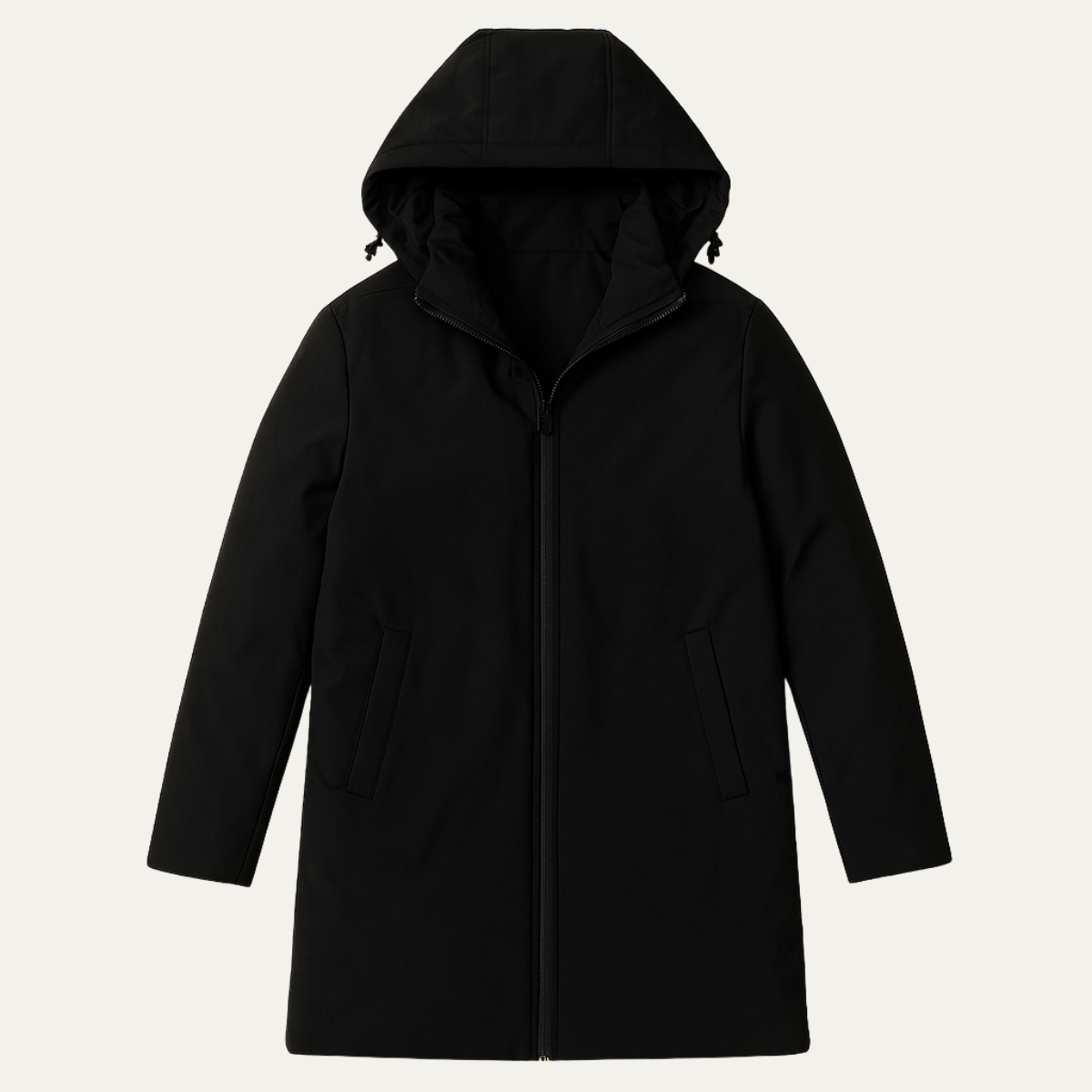 Axel | Men's Winter Puffer Coat Black Hooded