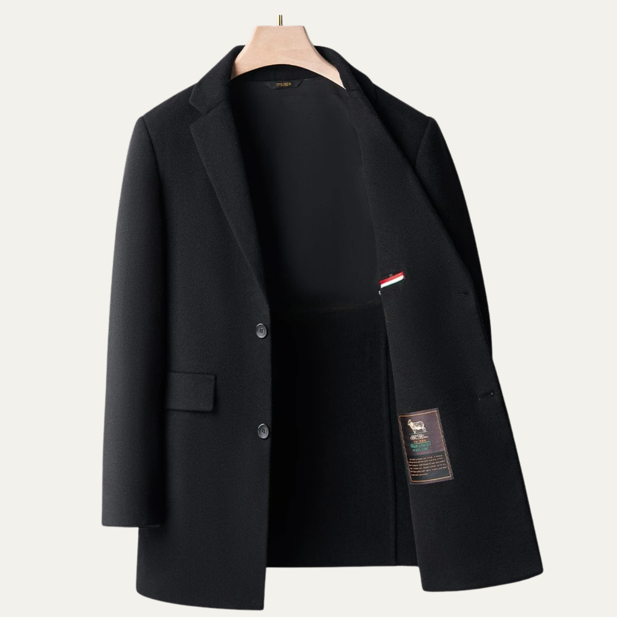 Axel | Men's Smart Casual Overcoat Black