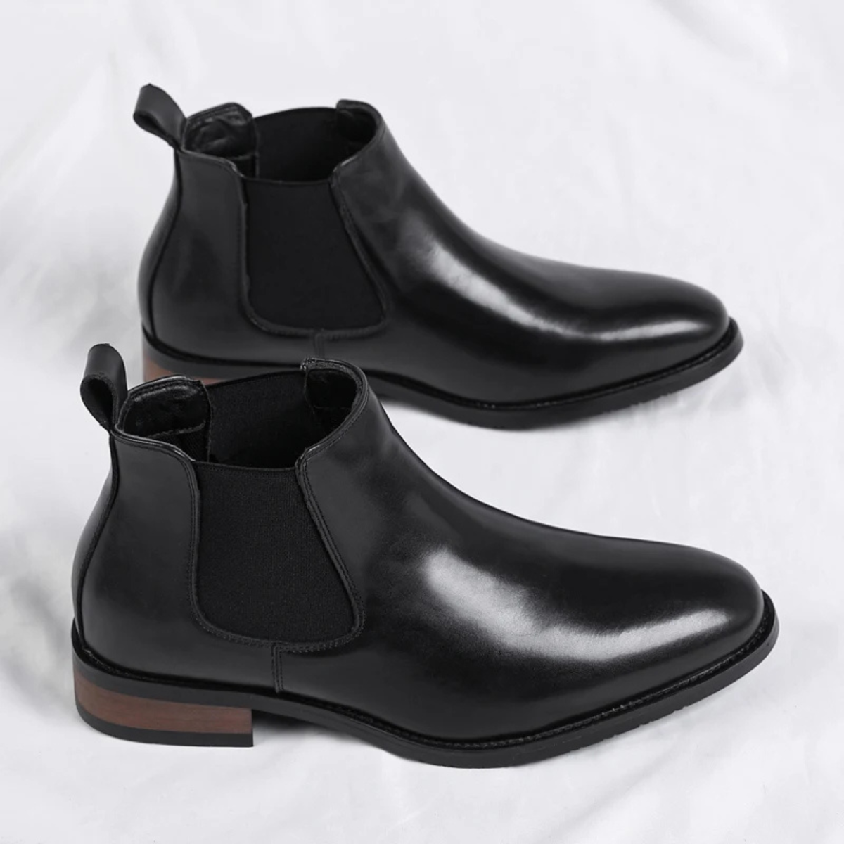 Axel | Men's Smart Leather Chelsea Boots Black