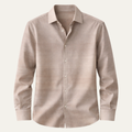 Dama Washington Otto men's long sleeve button up shirt cream - front view