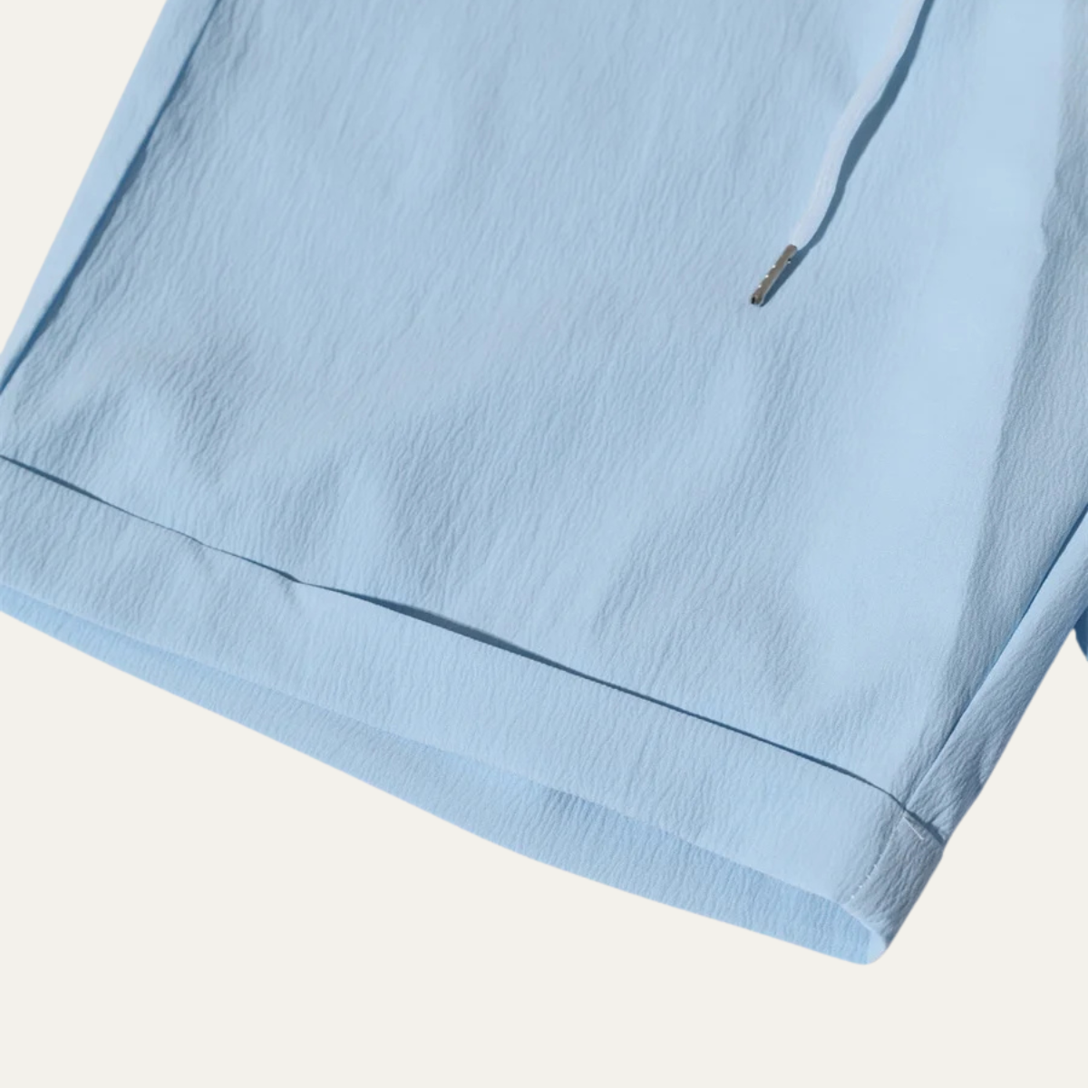 Callum | Men's Lounge Set White Short Sleeve Henley Shorts