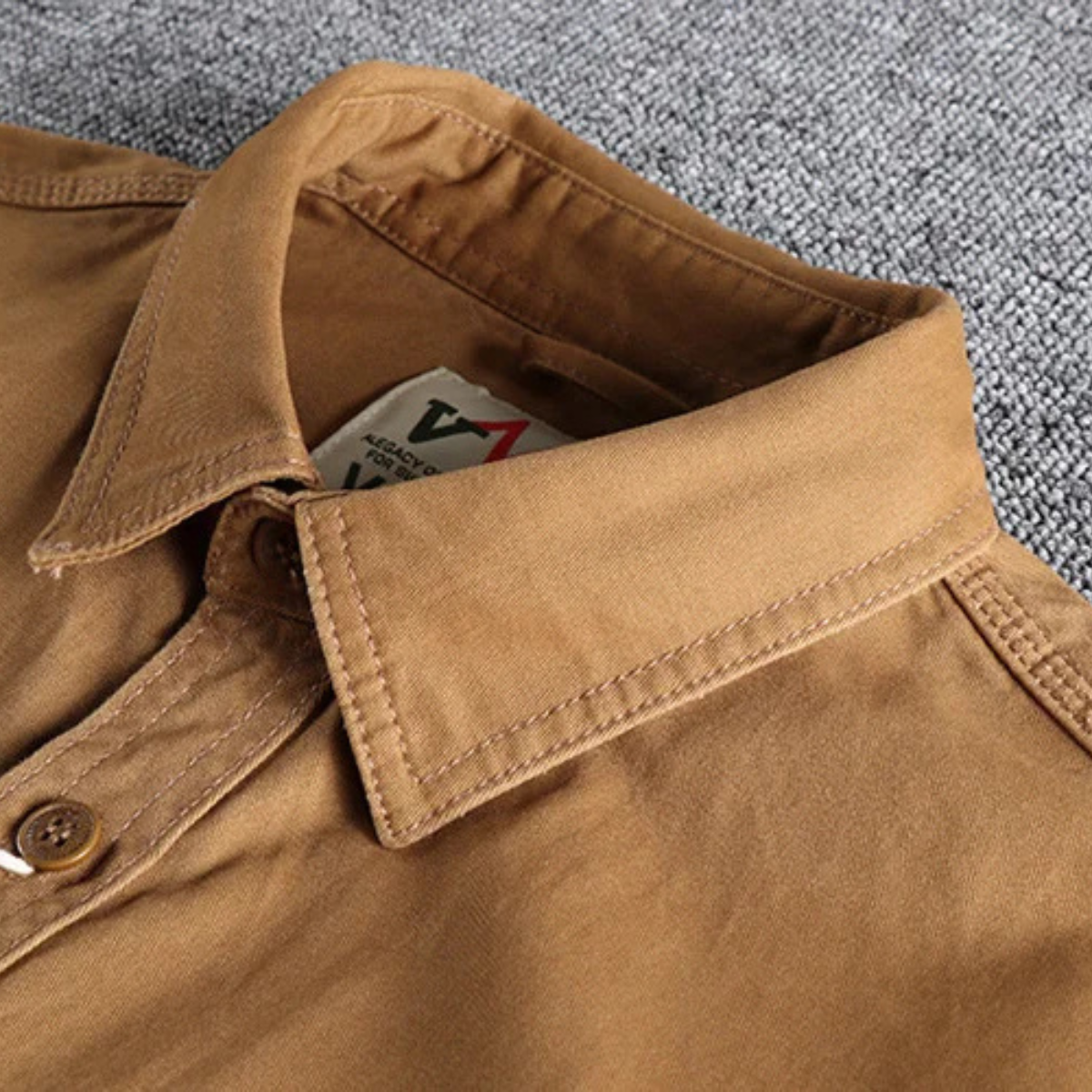 Axel | Men's Utility Canvas Shirt Jacket Tan