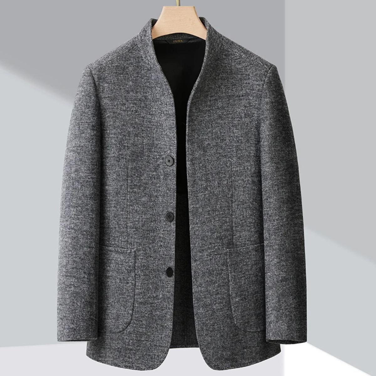 Rowan | Men's Casual Wool Blazer Gray Button Up