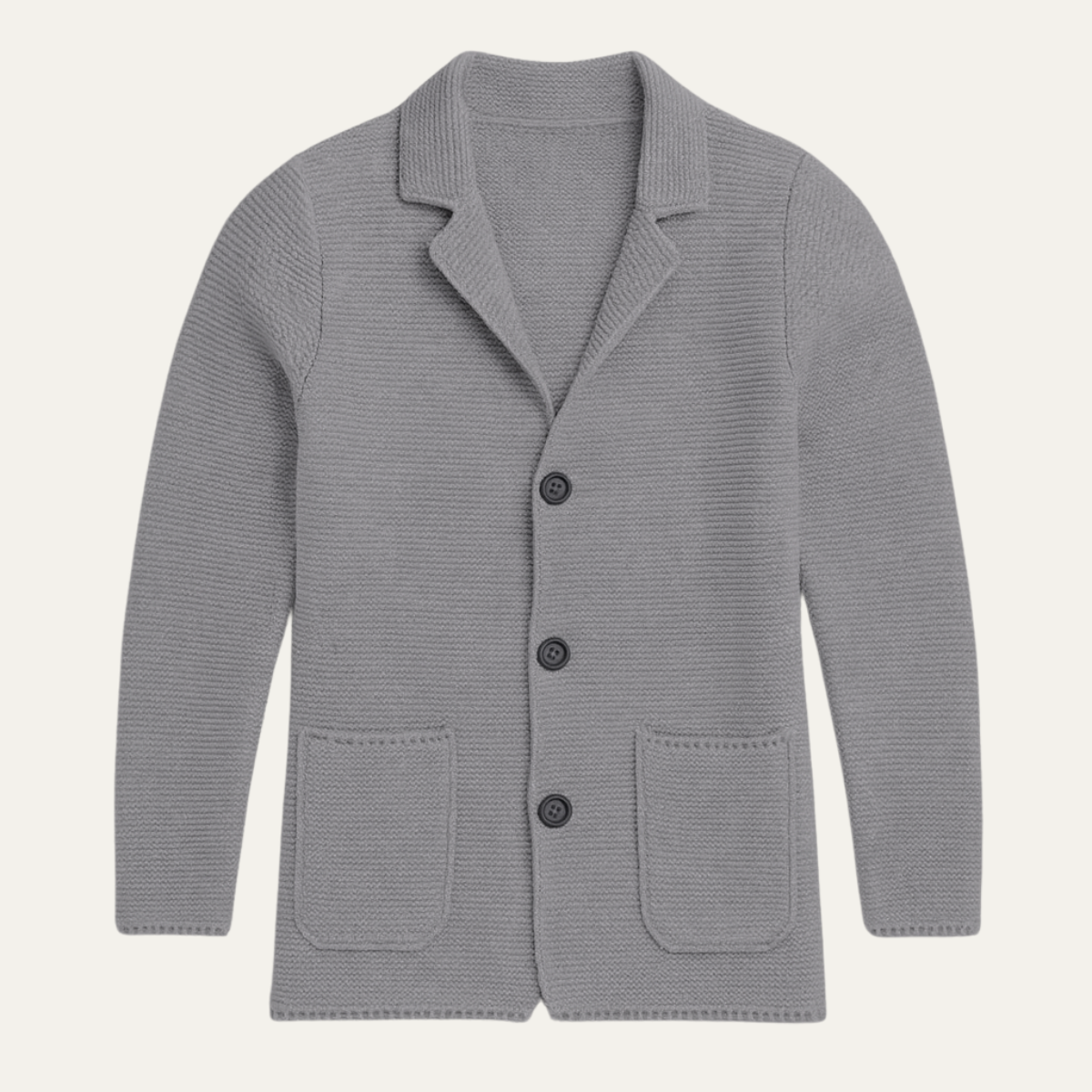 Eli | Men's Casual Knit Button Up Blazer Gray