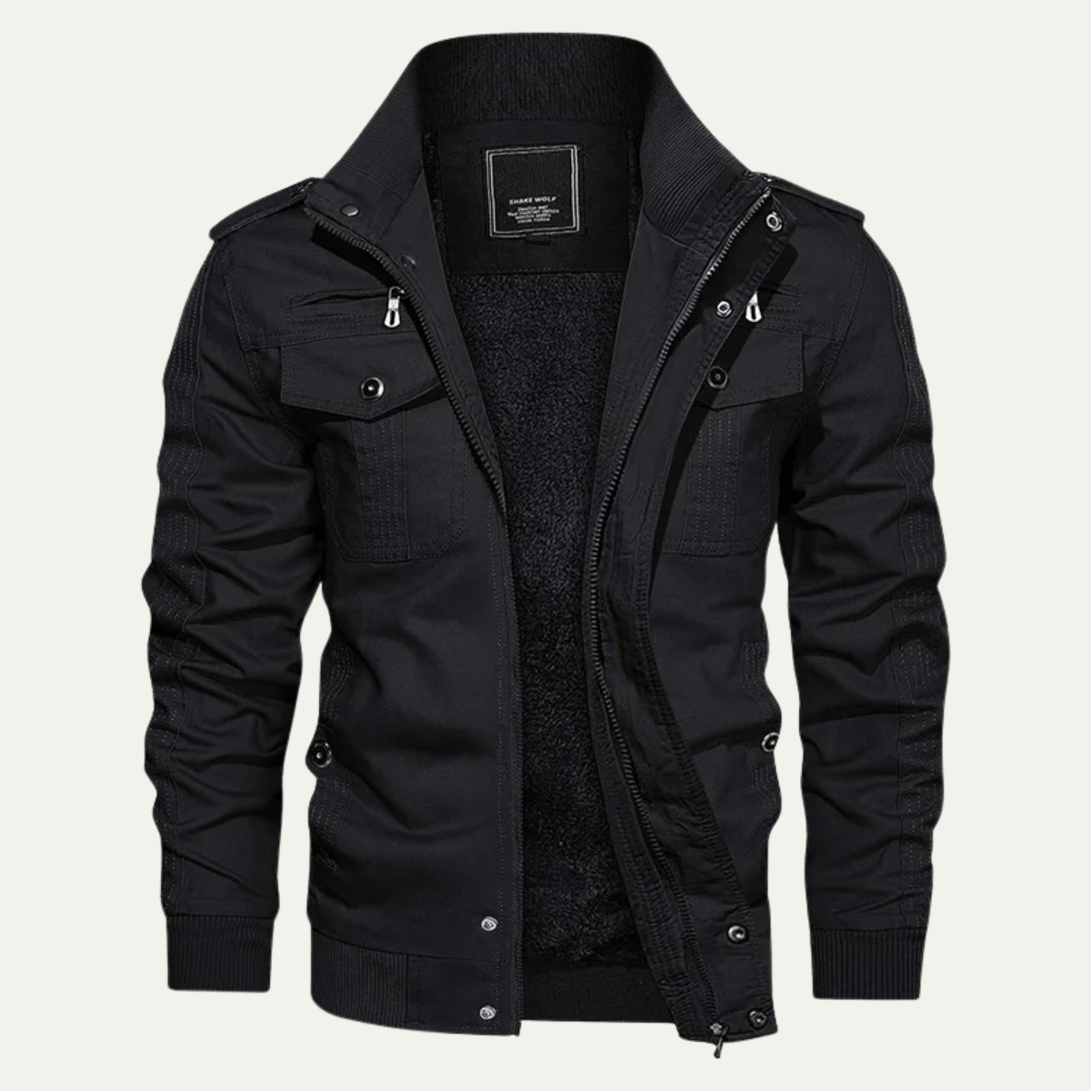 Blake | Men's Utility Jacket Olive Green Fleece Lined