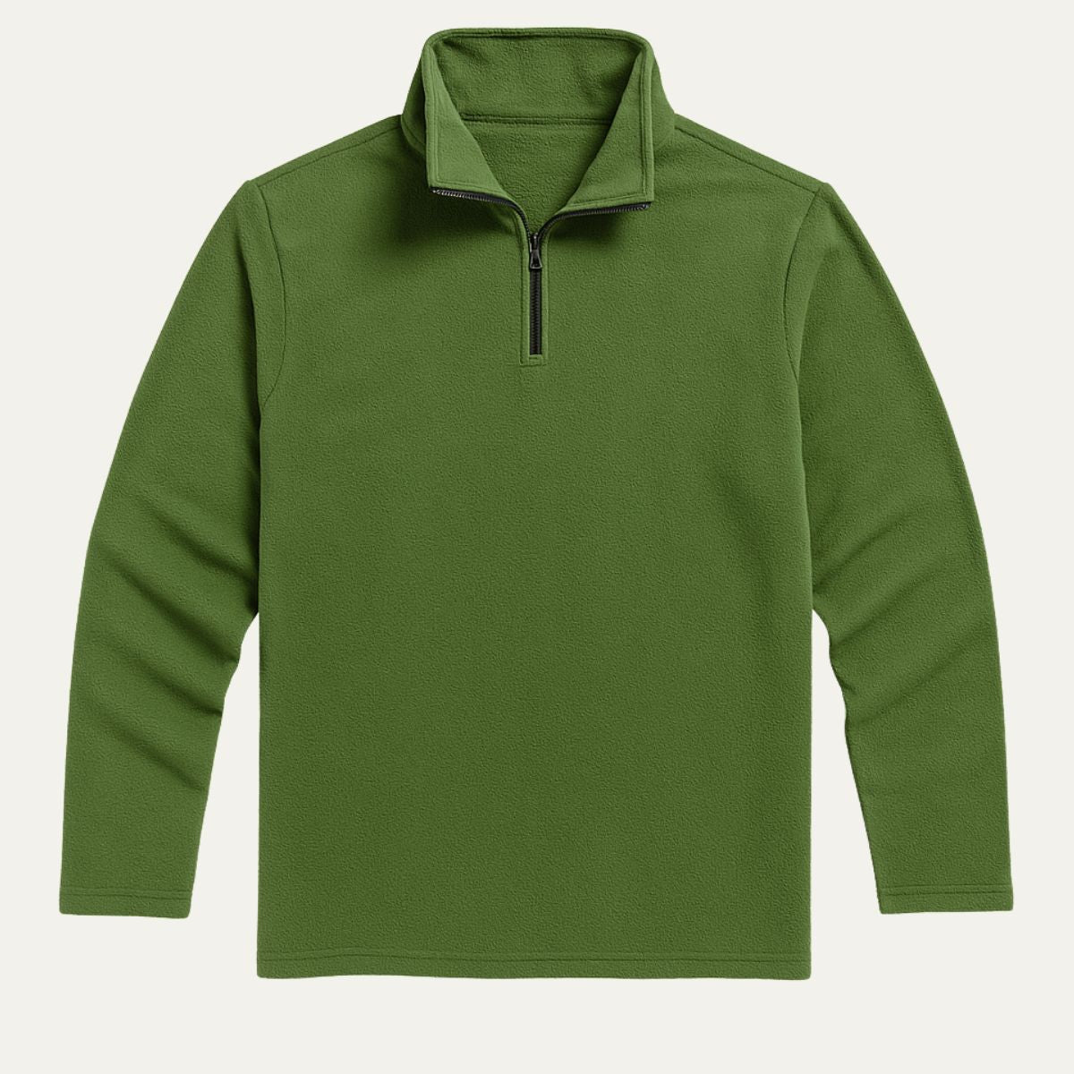 Bram | Men's Quarter Zip Sweater Green Fleece