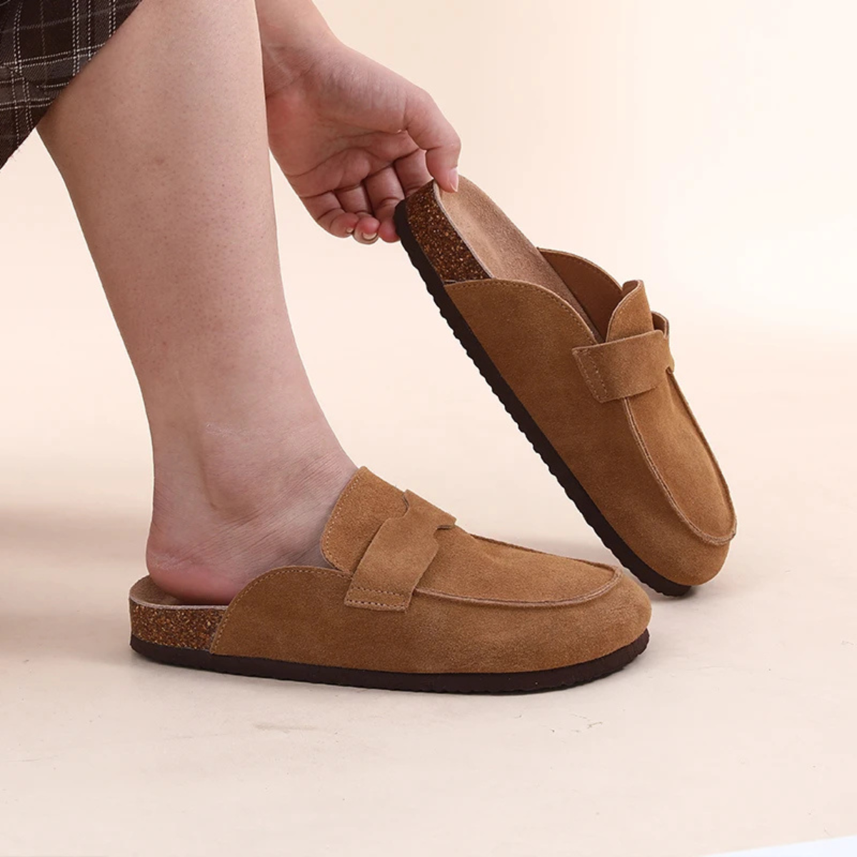 Bram | Men's Suede Slip On Loafer Tan Brown