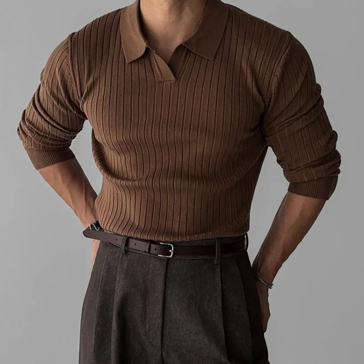 Nash | Men's Smart Casual Pinstripe Button Up Shirt Cream