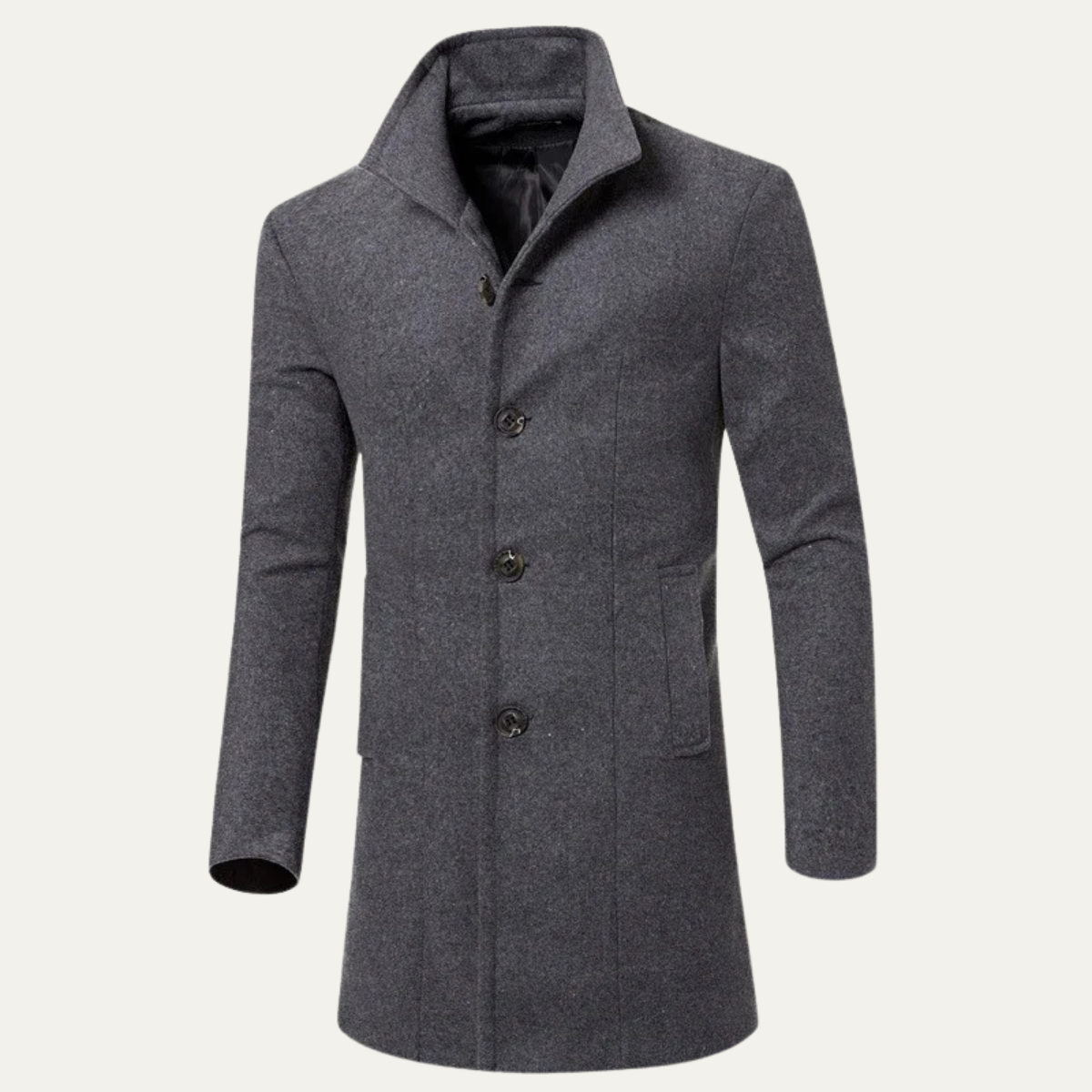 Blake | Men's Smart Casual Wool Blend Overcoat Gray