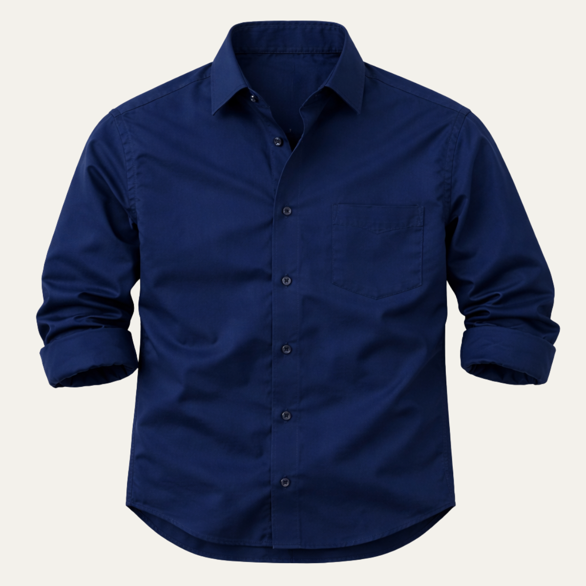 Kade | Men's Slim Fit Stretch Button Up Shirt Navy