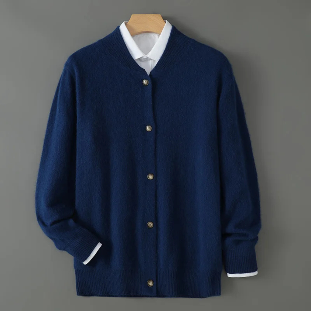 Dama Washington Ashby men's cream button cardigan sweater long sleeve knit - view 4