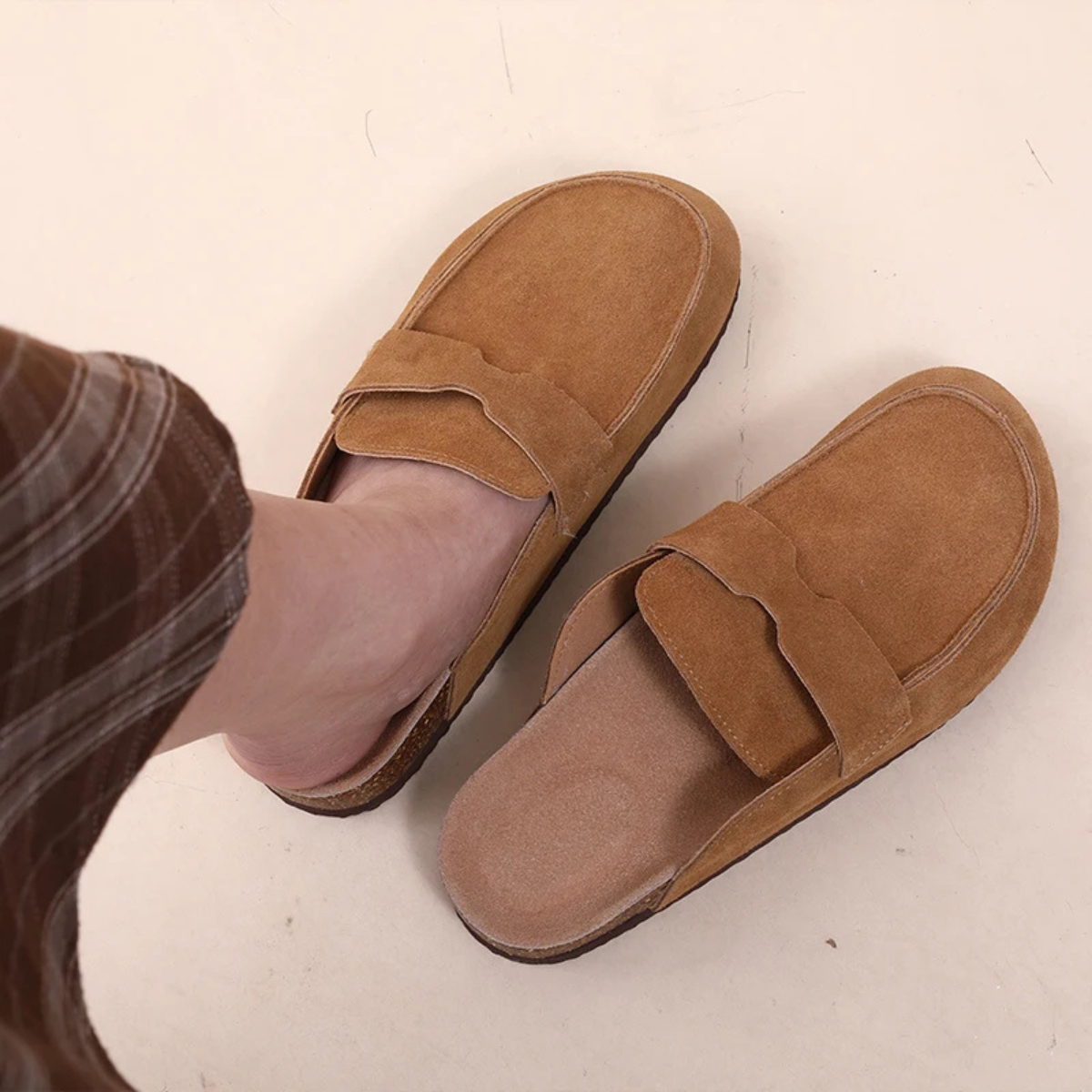 Bram | Men's Suede Slip On Loafer Tan Brown