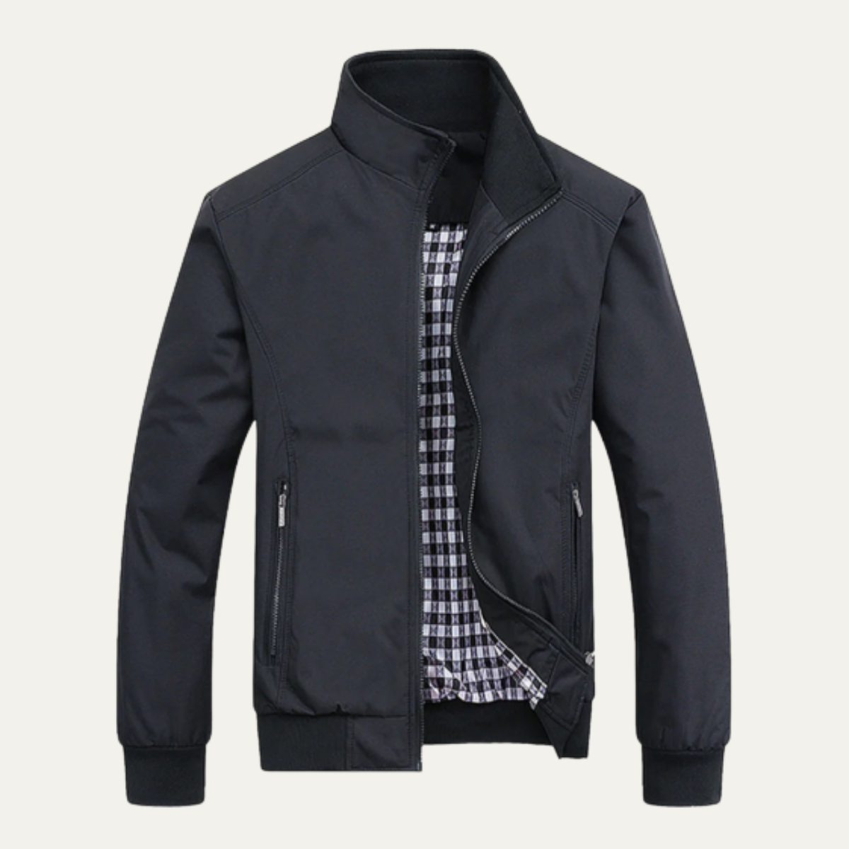 Callum | Men's Lightweight Windbreaker Navy Zip Up Jacket