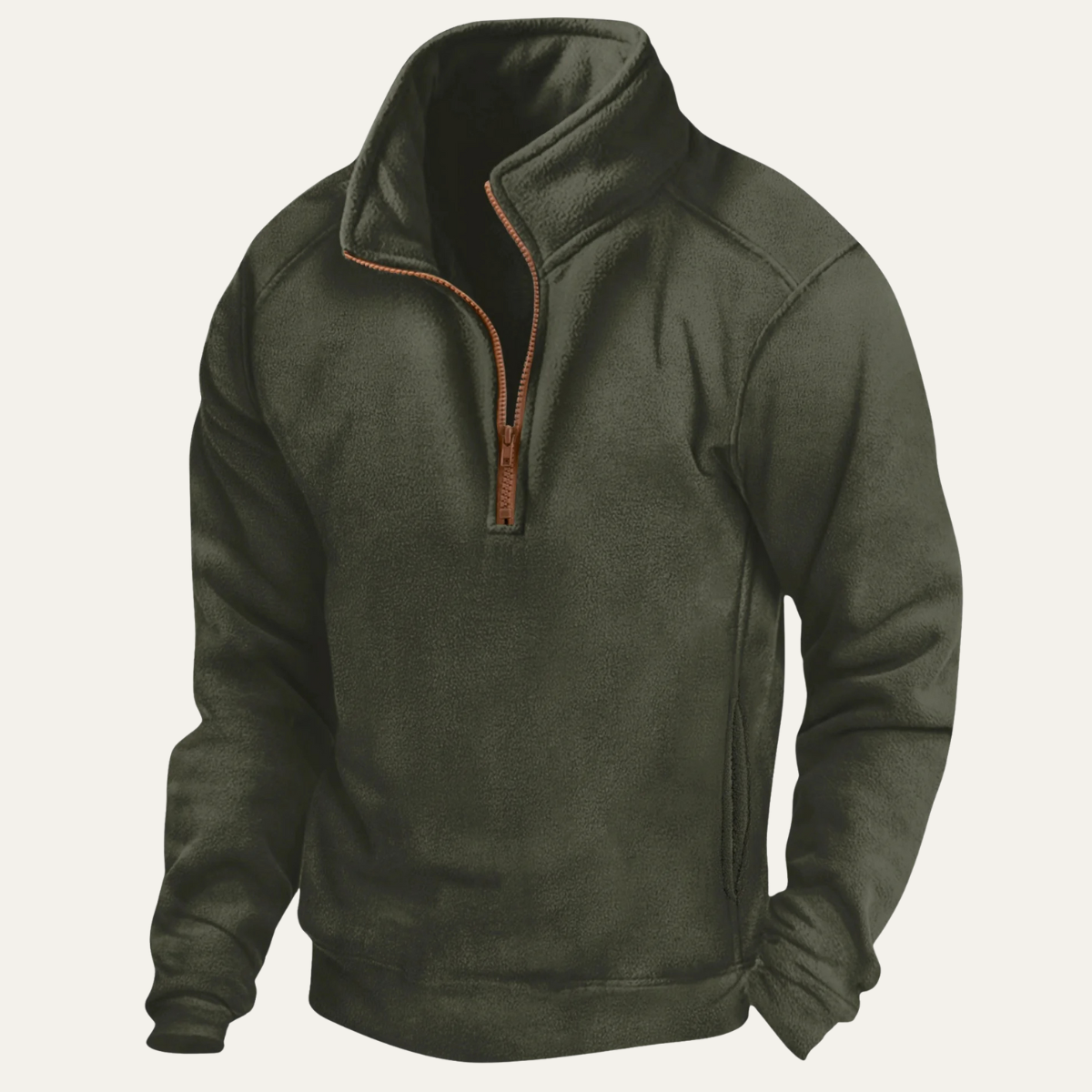 Axel | Men's Quarter Zip Fleece Sweater Black