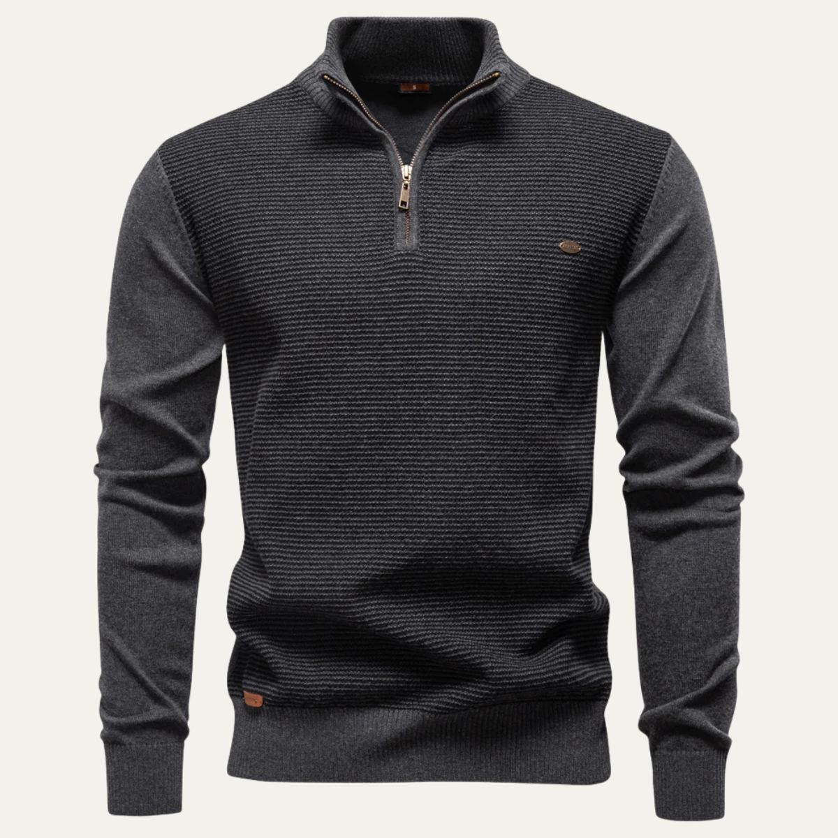 Nash | Men's Quarter Zip Sweater Navy Teal Color Block Knit