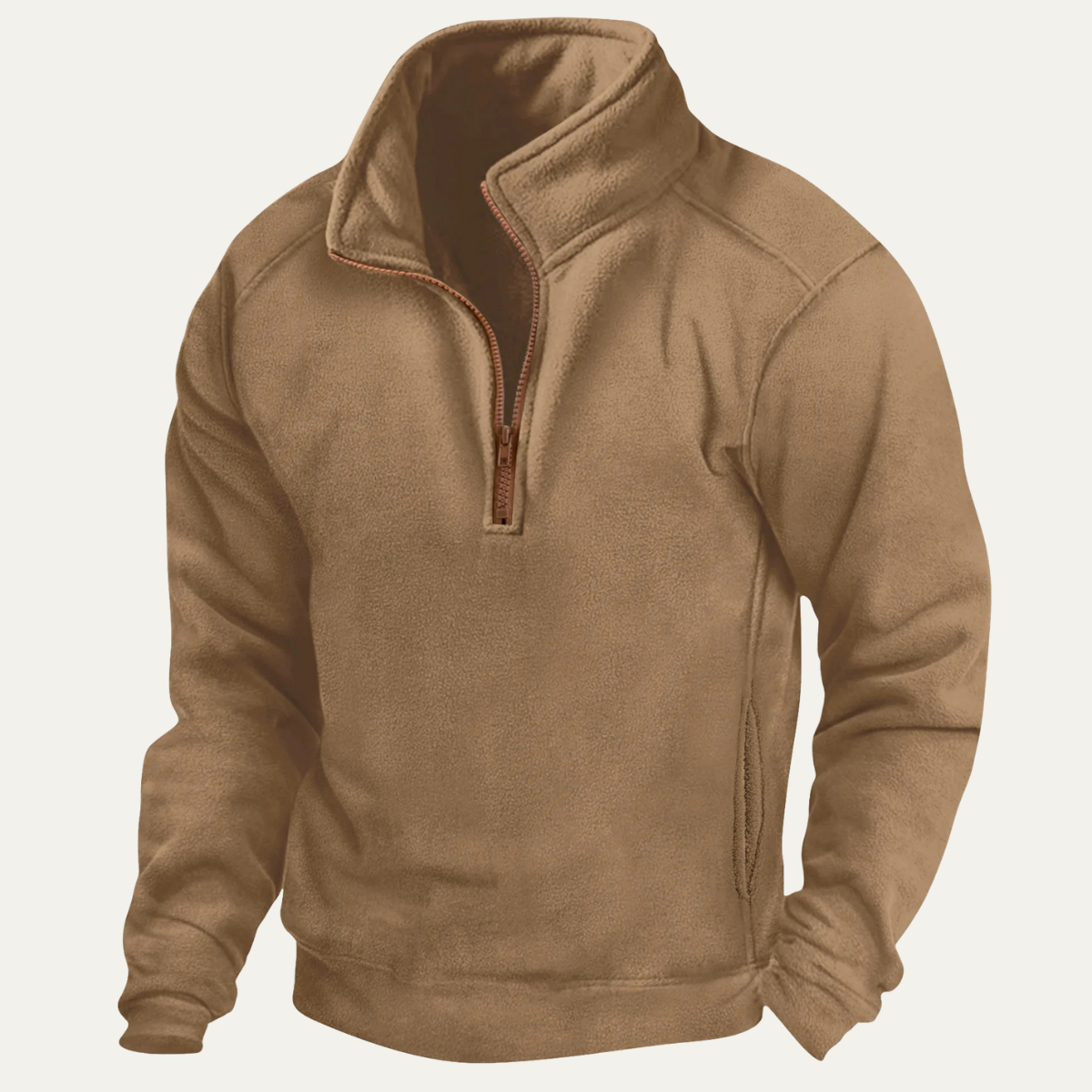 Axel | Men's Quarter Zip Fleece Sweater Black