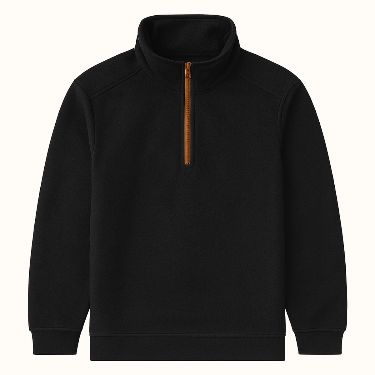 Axel | Men's Quarter Zip Fleece Sweater Black