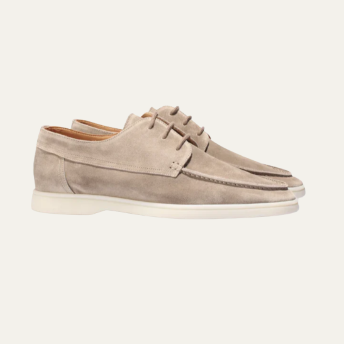 Beau | Men's Casual Suede Loafer Cream Crepe Sole