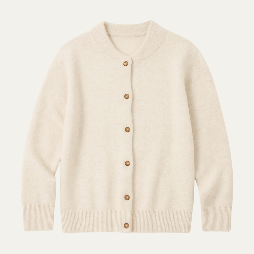 Dama Washington Ashby men's cream button cardigan sweater long sleeve knit - view 6