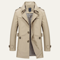 Dama Washington Axel men's double breasted trench coat cream - front view