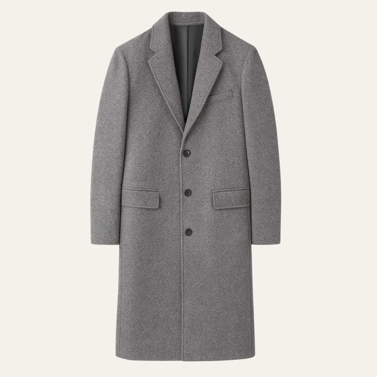 Bram | Men's Casual Wool Overcoat Gray