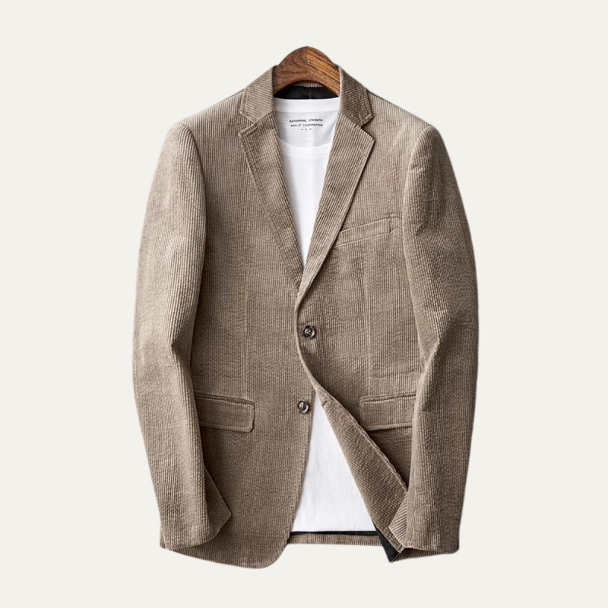 Beau | Men's Casual Corduroy Blazer Beige