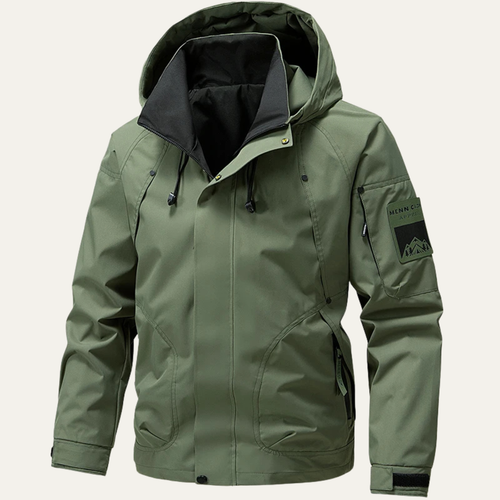 Dama Washington Ada men's windproof rain jacket black hooded outdoor - view 2