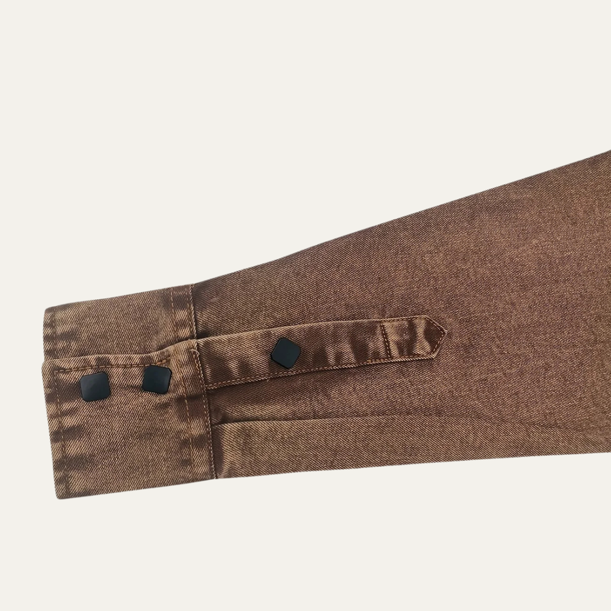 Rhys | Men's Vintage Washed Denim Shirt Brown