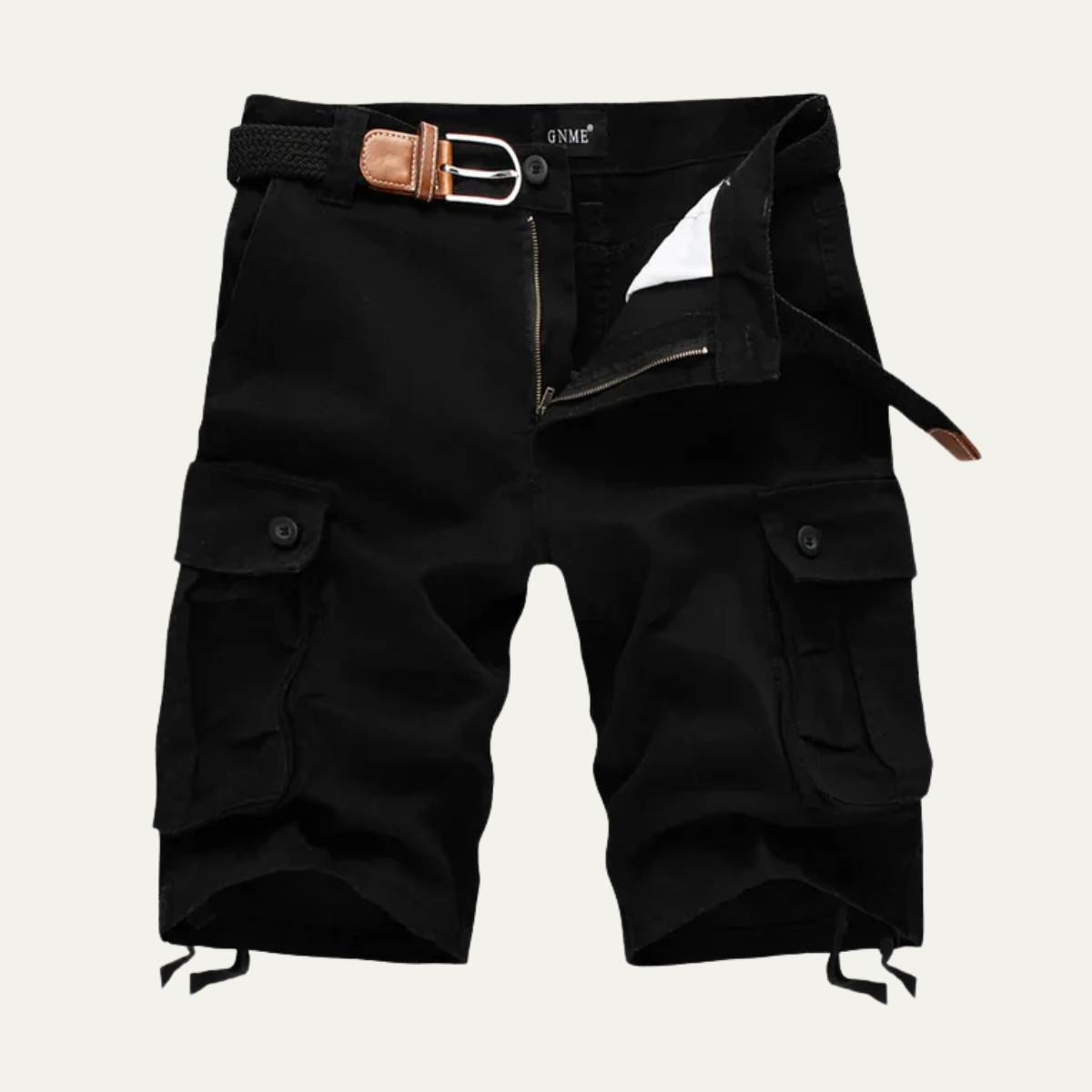 Axel | Men's Cargo Shorts Khaki With Belt