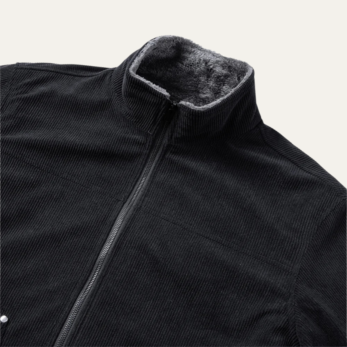 Jasper | Men's Corduroy Fleece Jacket Olive Sherpa Lined