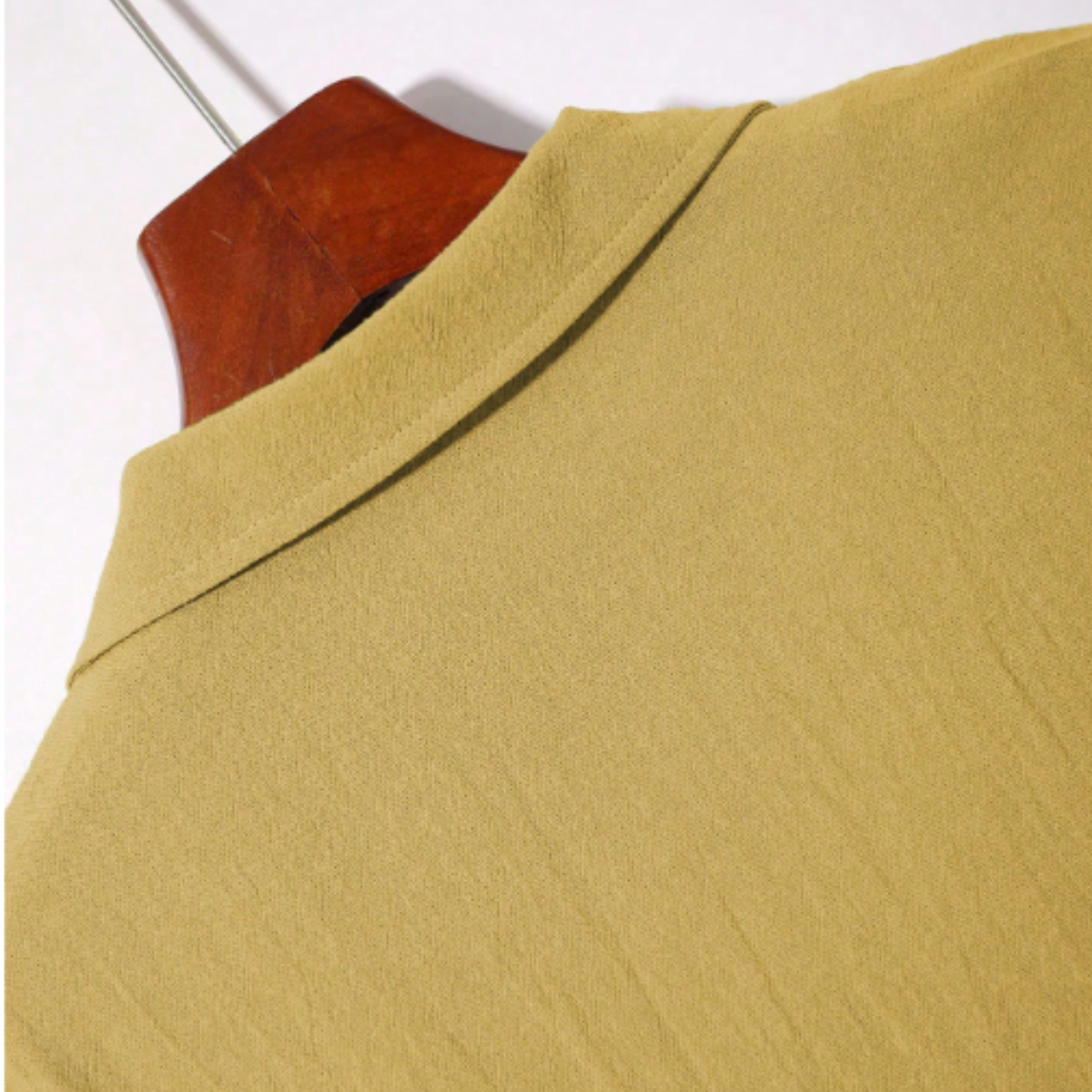Lars | Men's Casual Button Up Short Sleeve Shirt Shorts Set Gold